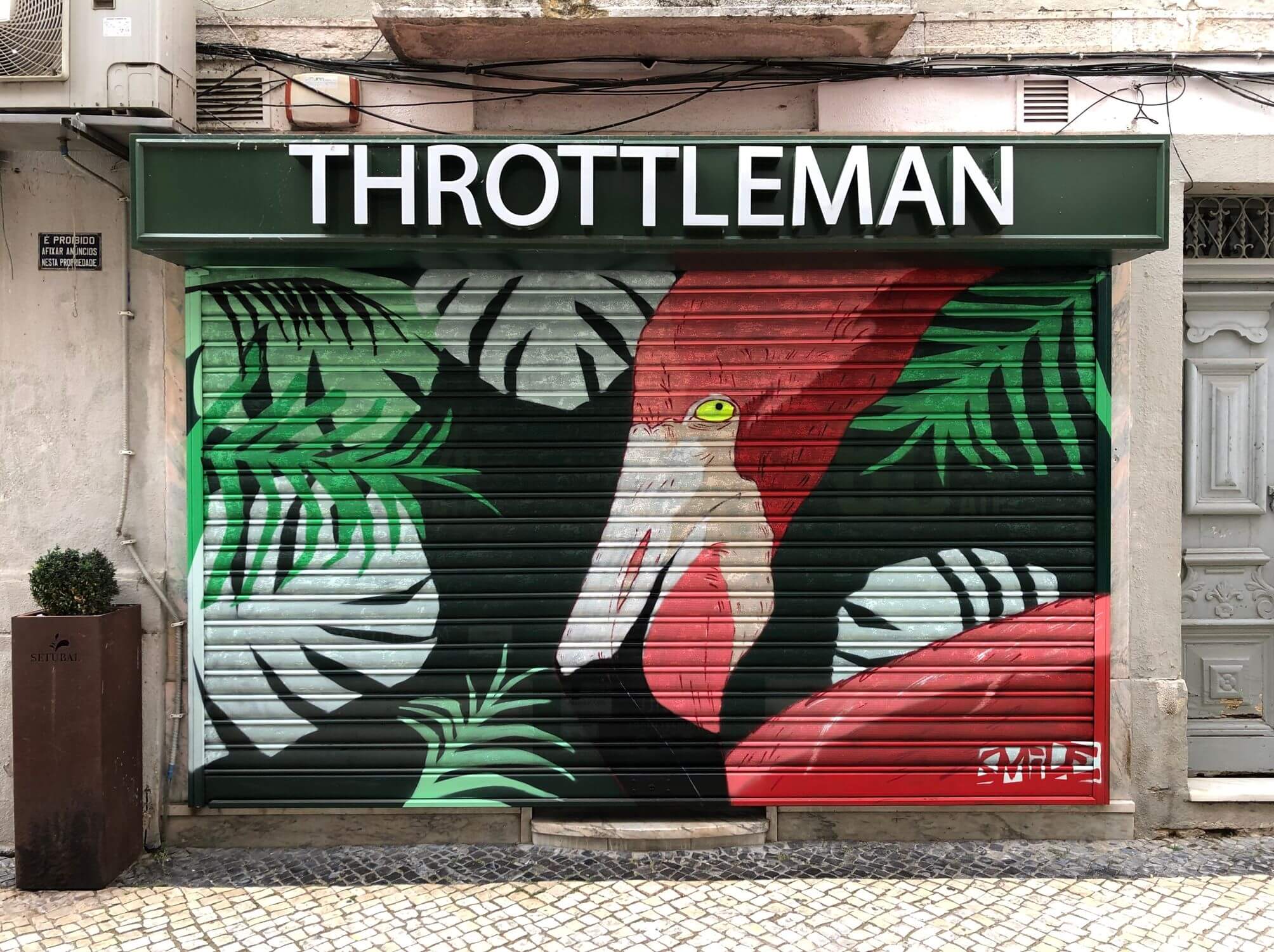 Baixa Comercial Setubal - Throttleman - Montras com Arte